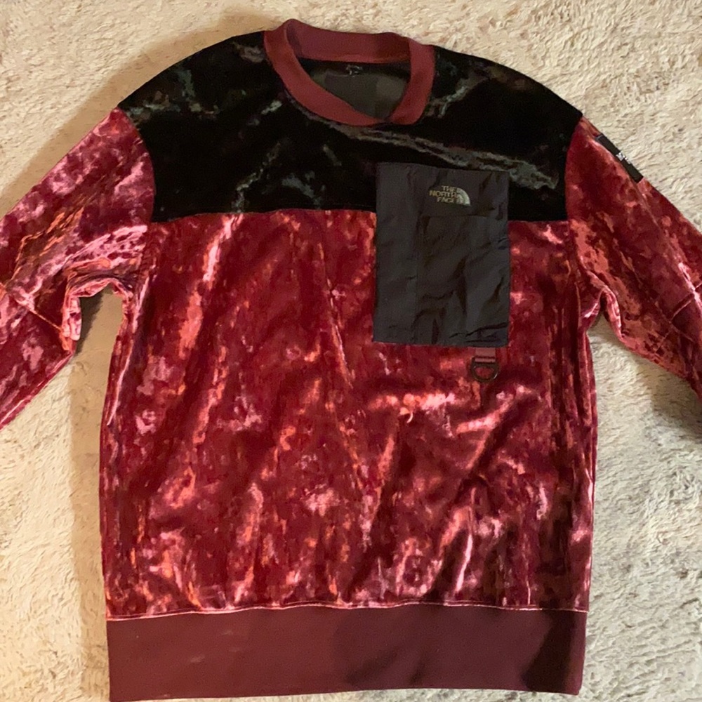 New mens suede  North face pull over